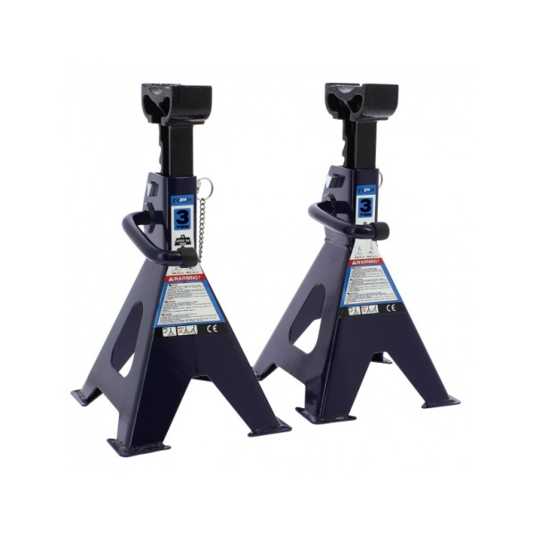 Caballetes para Coches y Otros Vehículos de 3 Toneladas 3000kg Reforzado con Pasador de Seguridad y Homologado 2und