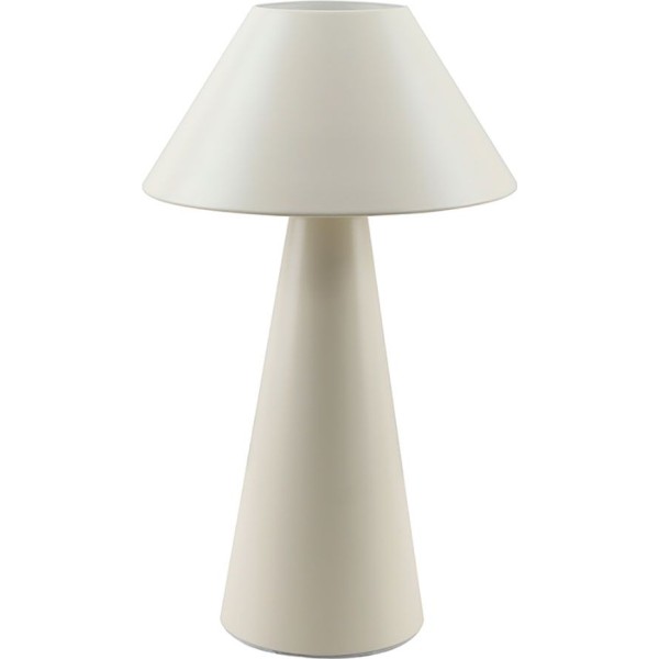 Lámpara de mesa, e27, tipo seta, color blanco roto, ø200 x 325 mm